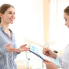 Woman learning about hormone therapy for women and symptom relief